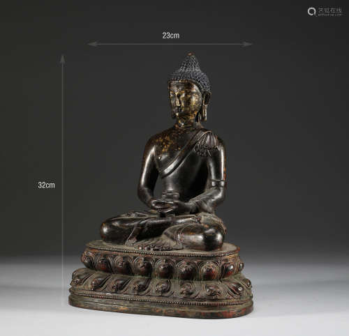清代 銅製阿彌陀佛造像