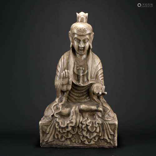 Green Glazed Porcelain Guanyin