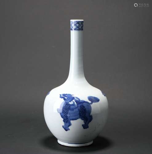 Blue And White Porcelain Bottle