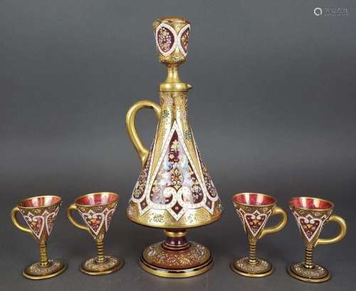 A Set Of Enamel Wine Vessel Sets