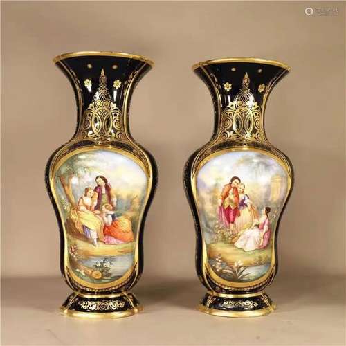 Gold Painted Porcelain Bottle