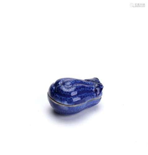Blue Glazed Porcelain Bergamot Incense Box