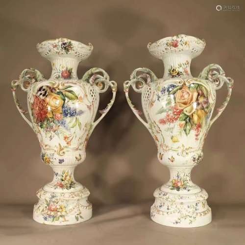 A Pair Of Porcelain Vases