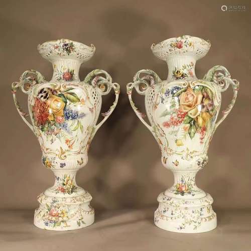 A Pair Of Porcelain Vases