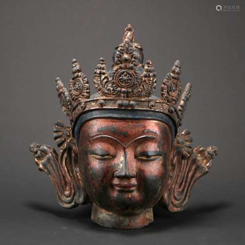 Bronze Gold Gilded Buddha Head
