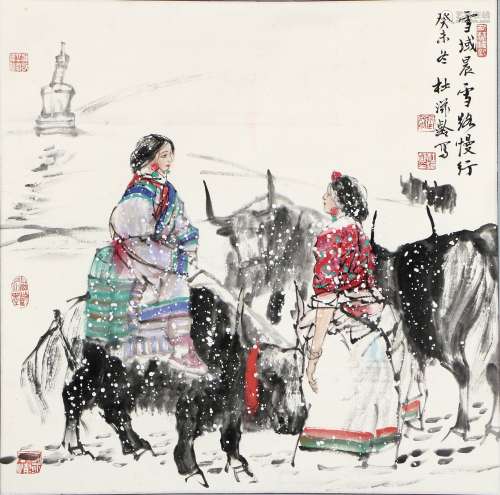 Ink Painting Of Figure - Du Ziling
