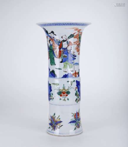 Verte Rose Eight Immortals Porcelain Vessel