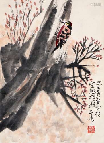 Ink Painting Of Flower And Bird - Sun Qifeng