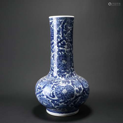 Blue And White Porcelain Bottle