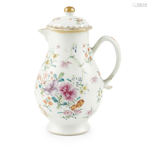 FAMILLE ROSE LIDDED COFFEE POT QING DYNASTY, YONGZHENG