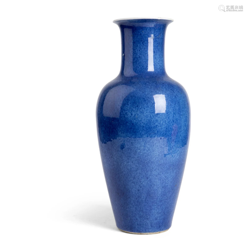 POWDER-BLUE-GLAZED BALUSTER VASE QING DYNASTY, KA…