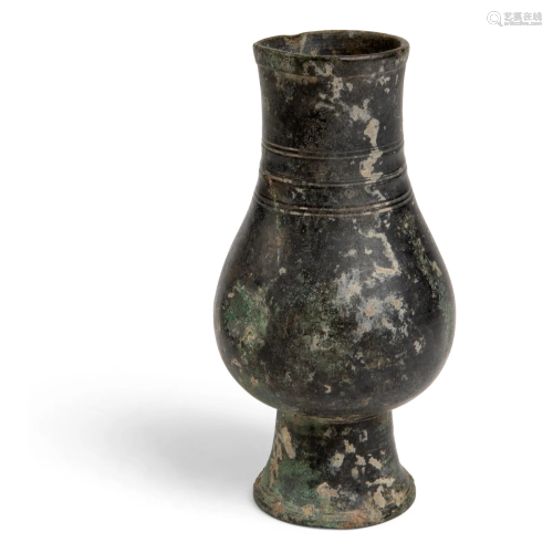 ARCHAIC STYLE BRONZE 'ZHI' INCENSE VASE SONG DYNASTY
