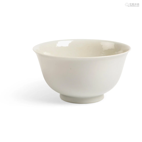 WHITE-GLAZED BOWL QIANLONG MARK BUT LATER