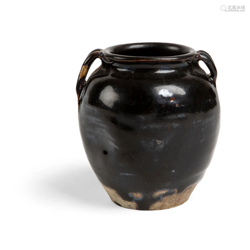 CIZHOU BRONZE-GLAZED DOUBLE-HANDLED JAR SONG DYNA…