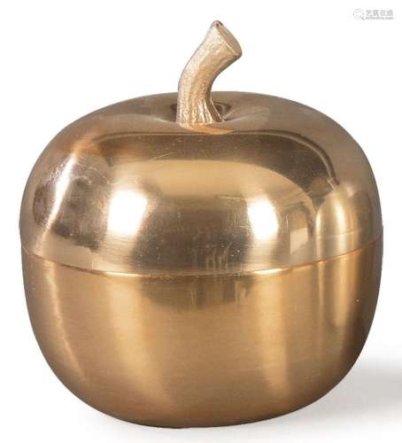 Italian ice bucket in copper coloured metal, in the shape of...