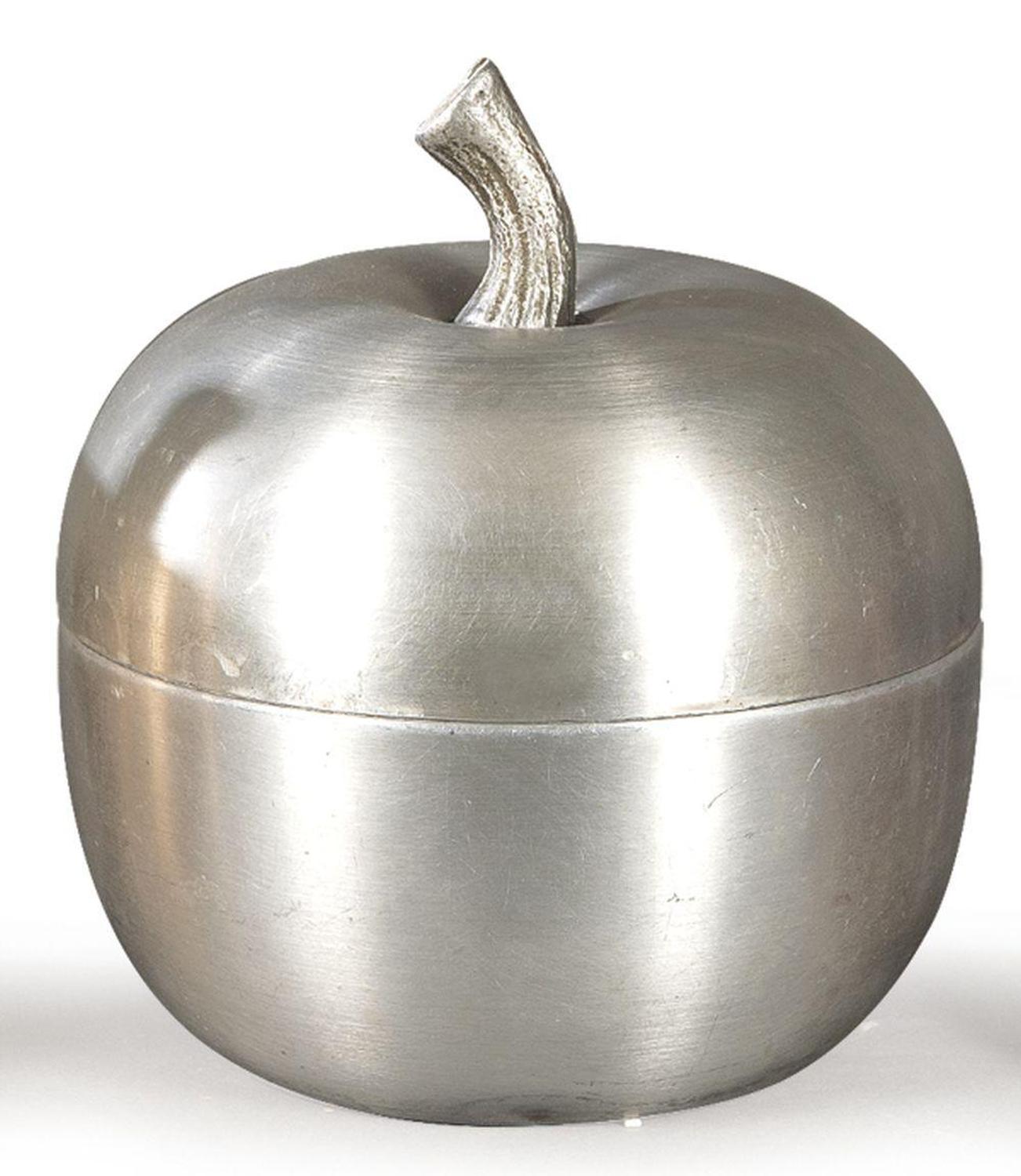 Italian ice bucket in silver plated metal, apple shape h. 19