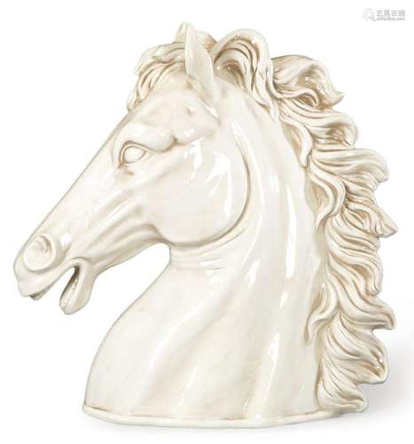 White ceramic horse's head