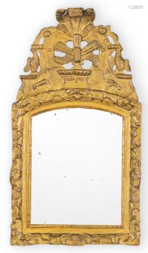 Late Baroque mirror in carved and gilded wood Possibly Italy...
