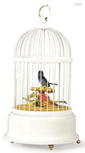 Cage with automaton birds Reuge, Switzerland ca. 1940-50. Ma...