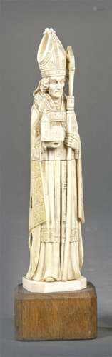 “Saint Augustine" carved in ivory, Dieppe, France 19th ...