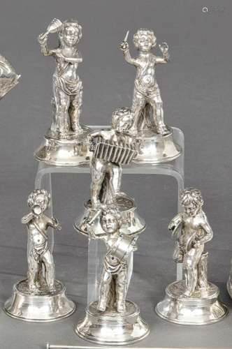 Set of six musicians in Spanish sterling silver br> Weigh...