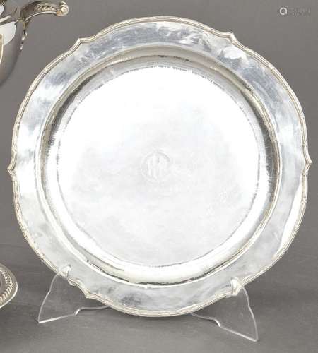 Peruvian silver plate punched TAN Law 900. With wavy brim an...