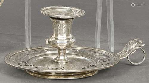 French silver candlestick with export mark in force from 183...