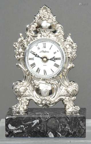 Tabletop clock in Spanish sterling silver, Duran 925 sterlin...