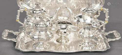 Spanish silver tea and coffee set, 1st Law of Montejo. Consi...