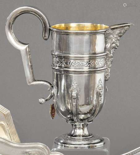 Spanish silver spout pitcher punched 1st Law of López. Follo...