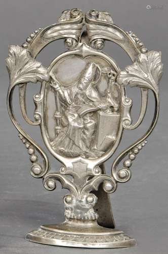 Possibly Spanish silver peace holder without punching. Repre...