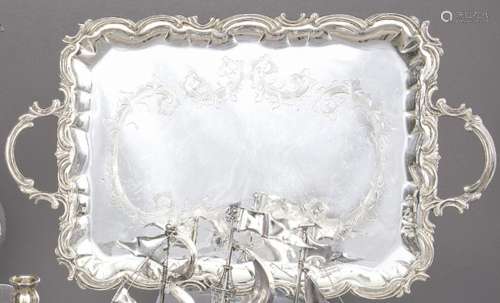 Pasgorcy's 1st Law punched Spanish silver tray. With ch...