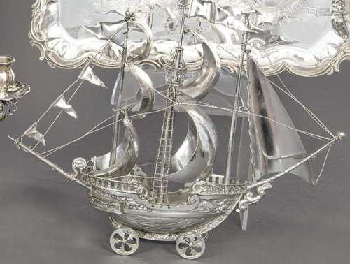 Sailing boat on Spanish silver wheels punched Law 916 with V...