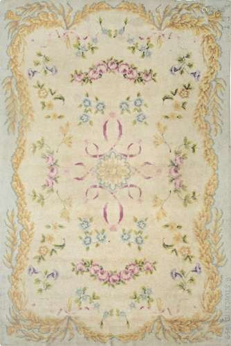 Spanish wool rug from the Royal Tapestry Factory, Savonnerie...