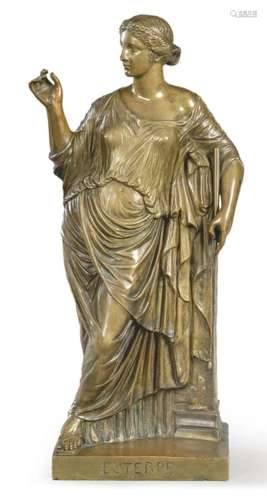 Euterpe", gilt bronze sculpture, France, 19th century. ...