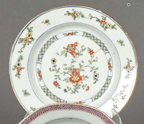 Porcelain plate from the Company of the Indies, Green Family...