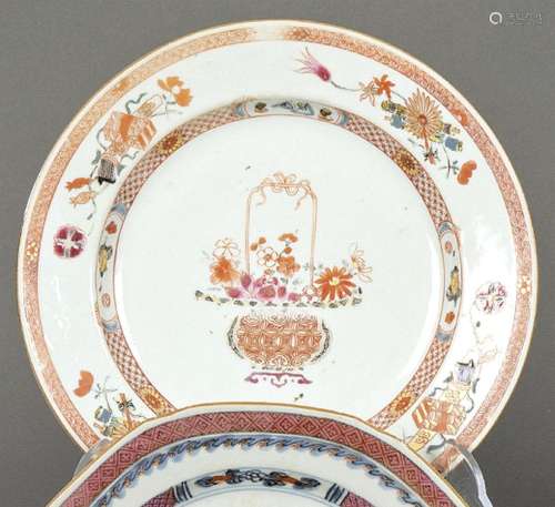 Porcelain plate from the Compania de Indias, with Imari-type...