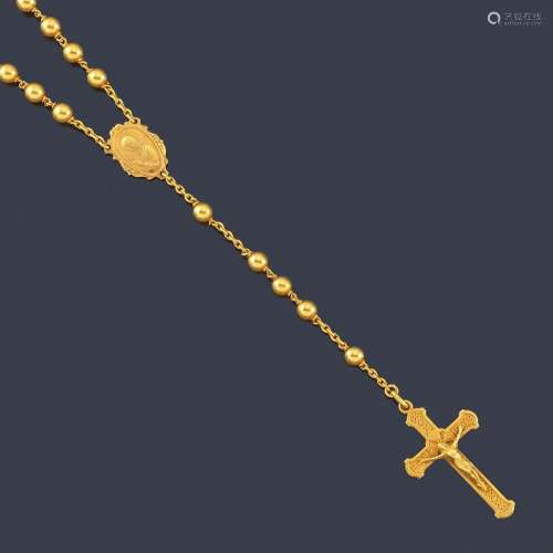 Rosary in 18K yellow gold.…