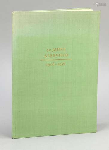 50 ans Alreviso 1906-1956, couverture en lin vert clair, 30 ...