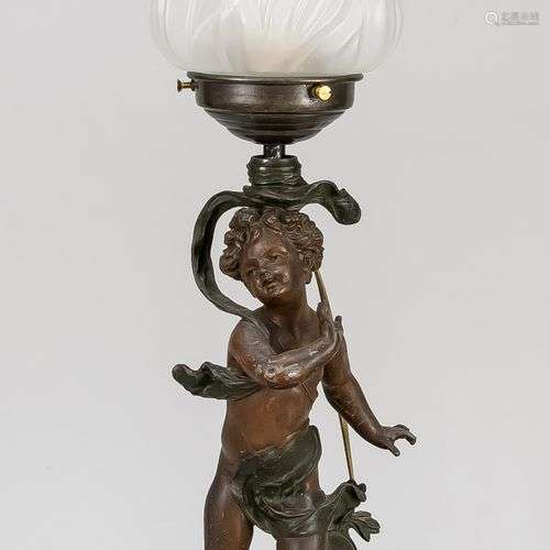 Lampe figurative, France, fin du XIXe siècle, moulage en mét...