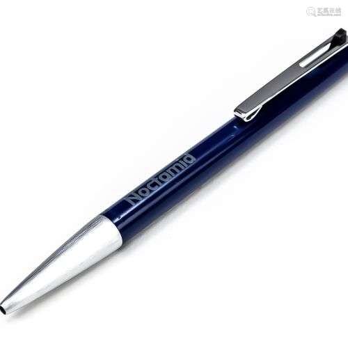 Stylo publicitaire Montblanc, fin du 20e siècle, étui bleu, ...