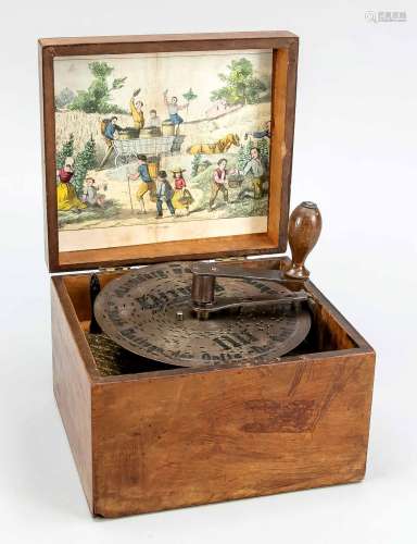 Petite boîte à musique à plaque perforée, fin du XIXe siècle...