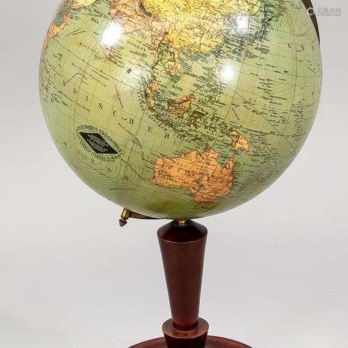 Globe terrestre, début du XXe siècle, à l'ouest de l'Austral...