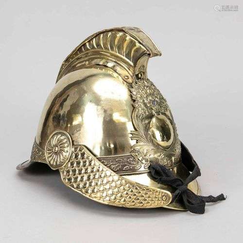 Casque de sergent de pompiers, France, 19ème/20ème siècle, c...