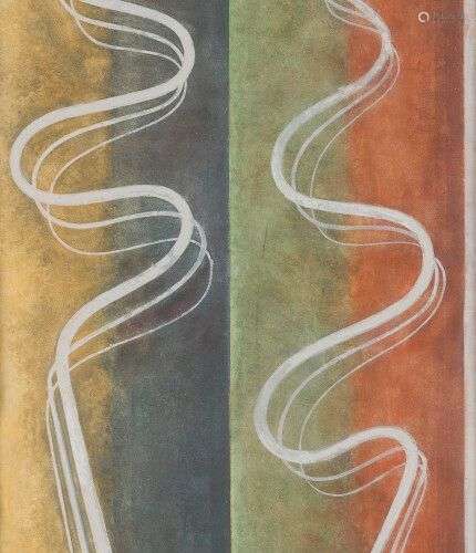 VICTOR SERVRANCKX (1897-1965) Composition aux rubans Aquarel...