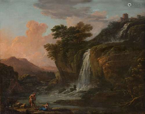 ATTRIBUE A JEAN-BAPTISTE LALLEMAND (1716-1803) Paysages anim...