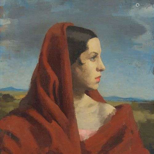 ROGER CHAPELAIN-MIDY (1904-1992) L'italienne, 1945 Huile sur...