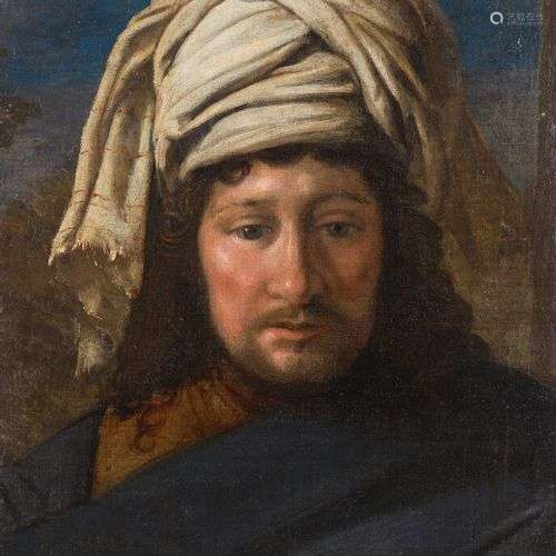 ÉCOLE FRANÇAISE VERS 1800 Homme au turban Toile. 54 x 42 cm....