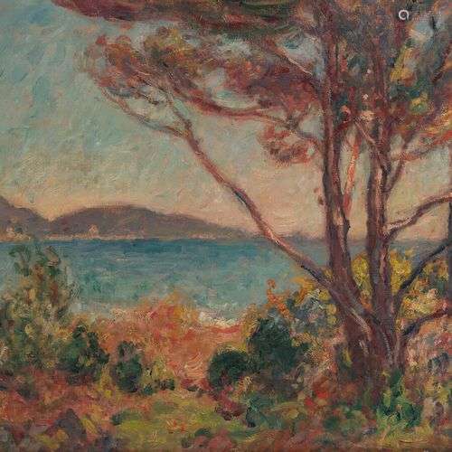 GEORGES D'ESPAGNAT (1870-1950) Paysage Méditerranéen Huile s...