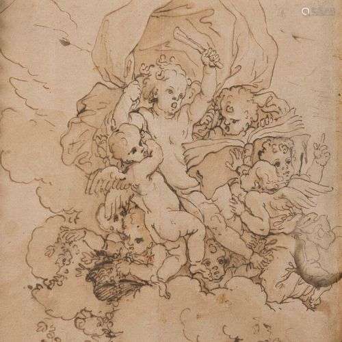 ATTRIBUE A JEAN-BAPTISTE CORNEILLE (Paris 16491695) Putti Pl...